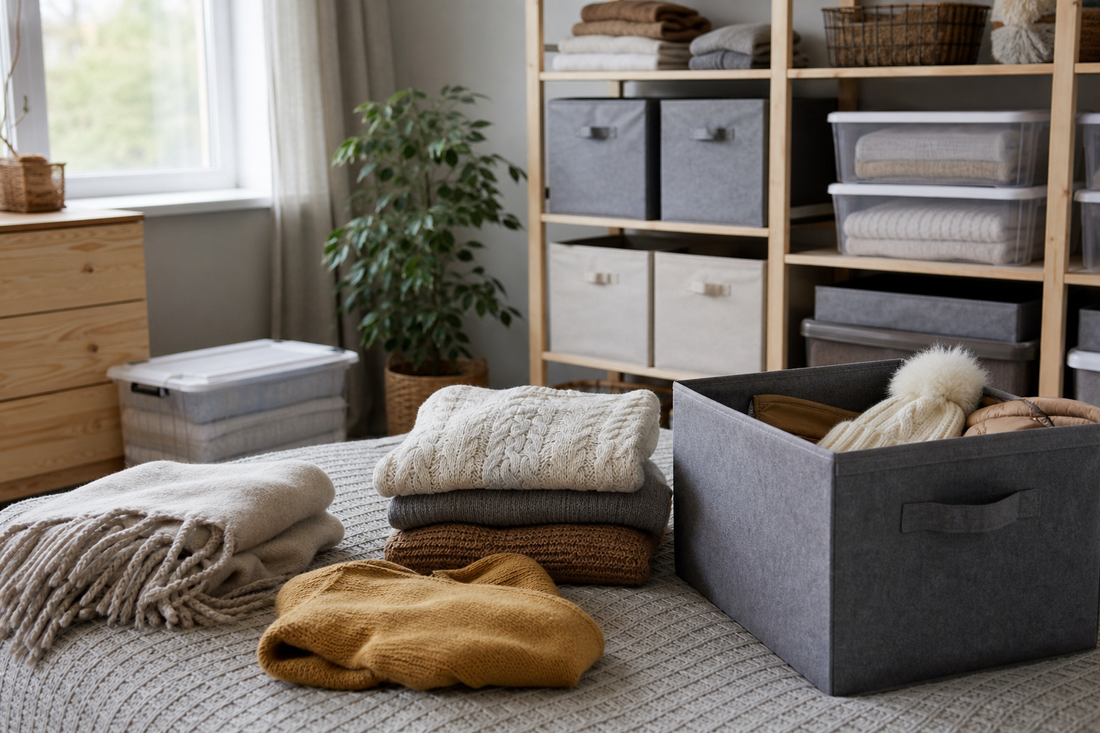 Unbranded orderly inspection setup featuring clothing and textile storage