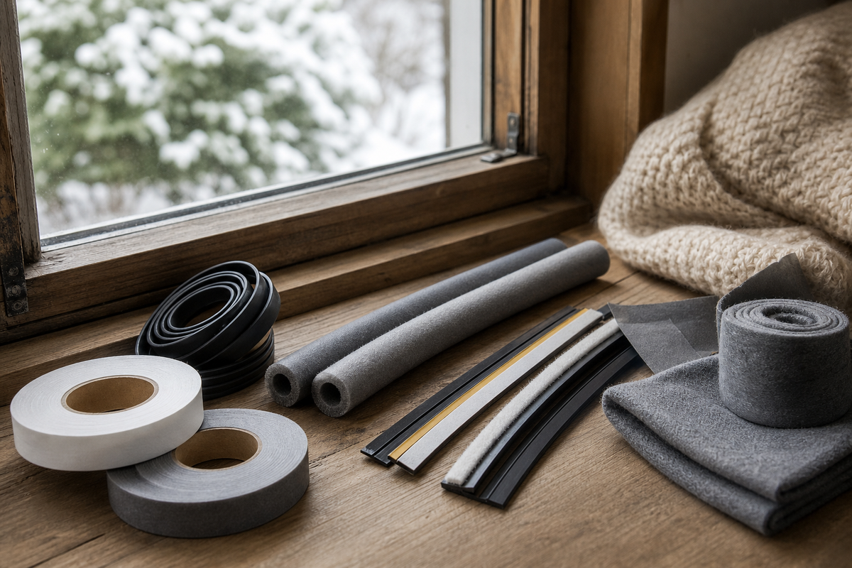 Unbranded practical sequence scene featuring non-powered weather-sealing accessories