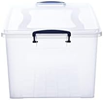 Superio Clear Plastic Storage Bin with Lid, 28 Quart Organizing Container, Latch Box, Stackable Plastic Tote for Household, Garage, School, and Office- Store Shoes, Clothing, Crafts, and Accessories - Image 3