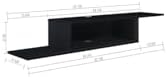 Atelier Mobili Floating TV Stand for Up to 65 Inch TVs – Wall Mounted Floating Shelf for Under TV, Entryway Organizer & Bedroom Vanity – Multi-Purpose Storage & Display Console (Black, 57INCH) - Image 6