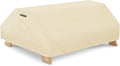 Picnic Table Cover Waterproof 96 Inch 600D Oxford Outdoor Table Cover with Bench Covers for Winter DustProof Heavy Duty (Beige, 8Ft-96in) by YHINGG