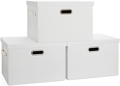 Storage Bins with Lids Fabric Closet Organizers Cubes Office Organization by GraciadecoStorage
