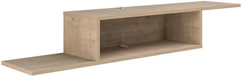 Atelier Mobili Floating TV Stand for Up to 65 Inch TVs – Wall Mounted Floating Shelf for Under TV, Entryway Organizer & Bedroom Vanity – Multi-Purpose Storage & Display Console (Oak, 57INCH) - Image 5