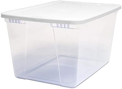 HOMZ Snaplock, Large Clear Plastic Storage Organizer Bins w/Lids, 2 Pack - Image 4