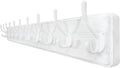 WEBI Coat Rack Wall Mount,10 Hooks,38 9/16" Long Coat Hooks Wall Mounted Large,16" Hole to Hole,Wood Coat Hanger Wall,Hooks for Hanging Coats,Jacket,Clothes,Hats,White by WEBI