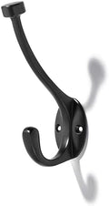 khtumeware The 10 Pack 5-1/2 inch Black Coat Hook zinc Alloy mudroom Hooks is Suitable for bathrooms, Behind Doors, bedrooms, and is a Towel Robe Hooks for Both Household and Commercial use by khtumeware