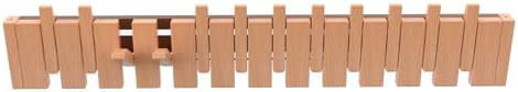 Wall Mounted Piano Key Hanger | Flip Style Hook | Entrance Wall Art Hook, Made of Oak Wood (3 Times Painted, 4 Times Polished) (Beech, 12Hooks) by FleiSleep