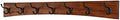 Solid Cherry Arched Wall Mounted Coat Rack Bronze Hat & Coat Hooks - Made in The USA (Mahogany, 36" x 4.5" with 7 Hooks) by PEG+AND+RAIL