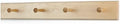 Solid Maple Shaker Peg Rack (Natural, 23" x 3.5" with 4 pegs) by PEG+AND+RAIL