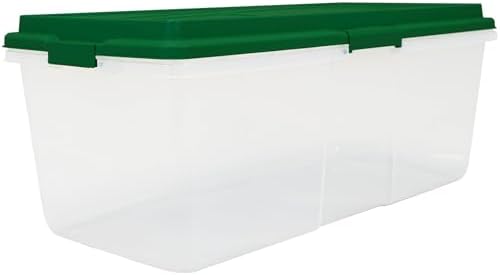 113 Quart Clear Plastic Christmas Storage Bins with Secure Lids, Set of 4 – Large Holiday Organization Containers - Image 3