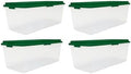 113 Quart Clear Plastic Christmas Storage Bins with Secure Lids, Set of 4 – Large Holiday Organization Containers by TAYNEVOBRIGHTERYOURBETTER