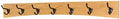Solid Cherry Arched Wall Mounted Coat Rack Bronze Hat & Coat Hooks - Made in The USA (Natural, 36" x 4.5" with 7 Hooks) by PEG+AND+RAIL