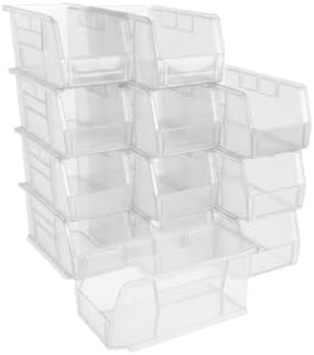 HE HUDSON EXCHANGE 11" x 5.5" x 5" (12 Pack) Plastic Stackable Storage Bin, Clear by HudsonExchange