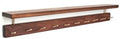 Walnut Wood Coat Rack with Shelf, Wall Mounted Rack with 10 Hooks by CUSTOMIZEYOURHOMEATMatooya