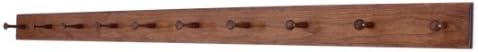 Solid Cherry Shaker Peg Racks (Mahogany, 58" x 3.5" with 10 pegs) by PEG+AND+RAIL