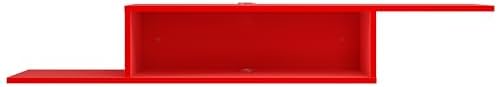 Atelier Mobili Floating TV Stand for Up to 65 Inch TVs – Wall Mounted Floating Shelf for Under TV, Entryway Organizer & Bedroom Vanity – Multi-Purpose Storage & Display Console (Red, 57INCH) - Image 5