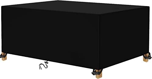 Patio Furniture Covers 88" L x 48" W x 30" H Waterproof Outdoor 600D Patio Table Covers Rectangle Couch Cover Weatherproof Furniture Covering for Deck Lawn and Backyard 220x120x75cm by TopIdea