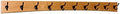 Solid Cherry Arched Wall Mounted Coat Rack Bronze Hat & Coat Hooks - Made in The USA (Cherry, 52" x 4.5" with 10 Hooks) by PEG+AND+RAIL