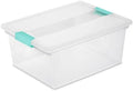 Sterilite Clip Box, Stackable Clear Plastic Bins- Deep, 8-Pack by Sterilite