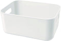 Set Of 6 Plastic Storage Bins,Versatile Kitchen Pantry Organization and Storage,for Plastic Storage Container Under Bed,Under Sink Bathroom Organizer (White, 6 Pack Small by Amyup