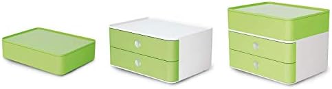 Han 1110-80 Smart Organiser Allison Practical Stackable Utensil Box with Inner Bowl and Lid Lime Green - Image 4