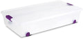 Sterilite 12-Pack ClearView Latch Box, Wheeled Underbed Organizer Bins for Home, 60 Quart by Sterilite