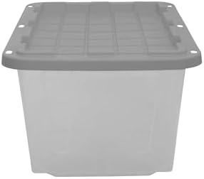 CX 27-Gallon Heavy Duty Clear Stackable Storage Bins with Lids, 2 Pack - Image 5