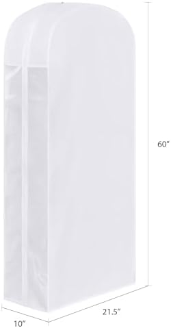 60 Inch Premium Cotton Garment Bag for Hanging Clothes and Storage - Image 2