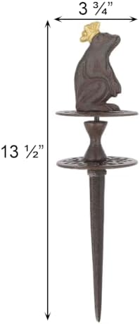 BestNest Esschert Cast Iron Frog Prince Garden Hose Guides, 2 Pack - Image 3