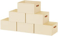 6 Pack Large Closet Storage Baskets Bins for Shelves, Collapsible Fabric Closet Organizers and Storage with Polyester Handles, Decorative Baskets for Organizing Clothes, Towels, Linen Closet 16x12x10" by DiMJ