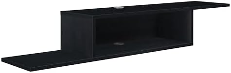 Atelier Mobili Floating TV Stand for Up to 65 Inch TVs – Wall Mounted Floating Shelf for Under TV, Entryway Organizer & Bedroom Vanity – Multi-Purpose Storage & Display Console (Black, 57INCH) - Image 4