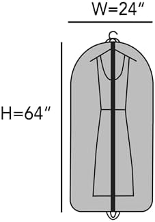 Covermates Keepsakes Garment Bag Set - Premium Polyester - Full Length Zipper - ID Window - Carrying Handles - Closet Storage, Black - Image 2