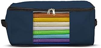 Covers & All Storage Bags, 90 litres Large size Space Saver bags Heavy Duty Storage Organizer Multipurpose, 12 Oz Waterproof UV-Resistant & Tear-Proof (Pack of 10, Blue) by CoversAll