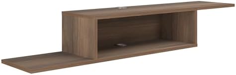 Atelier Mobili Floating TV Stand for Up to 65 Inch TVs – Wall Mounted Floating Shelf for Under TV, Entryway Organizer & Bedroom Vanity – Multi-Purpose Storage & Display Console (Walnut, 57INCH) - Image 5