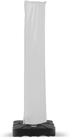Deconk Patio Cantilever Umbrella Cover Outdoor Offset umbrellas Covers with Zipper and Rod UV Resistant Waterproof for Pool Deck Garden, Fog Grey - Image 7