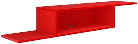Atelier Mobili Floating TV Stand for Up to 65 Inch TVs – Wall Mounted Floating Shelf for Under TV, Entryway Organizer & Bedroom Vanity – Multi-Purpose Storage & Display Console (Red, 57INCH) - Image 6