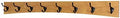 Solid Cherry Arched Wall Mounted Coat Rack Bronze Hat & Coat Hooks - Made in The USA (Natural, 41" x 4.5" with 8 Hooks) by PEG+AND+RAIL
