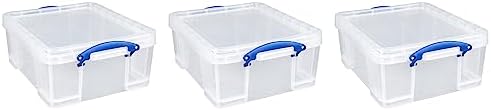 Really Useful Box 17L Plastic Storage Bins, 3 Pack by ReallyUsefulBox