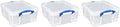 Really Useful Box 17L Plastic Storage Bins, 3 Pack by ReallyUsefulBox