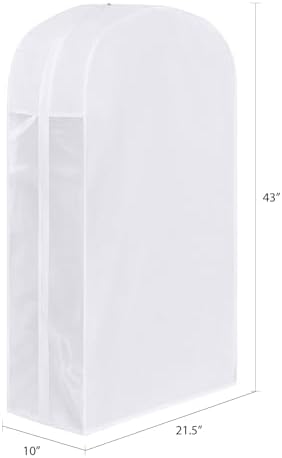 43 Inch Premium Cotton Garment Bag for Hanging Clothes and Storage - Image 2