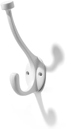 khtumeware The 10 Pack 5-1/2 inch White Coat Hook zinc Alloy mudroom Hooks is Suitable for bathrooms, Behind Doors, bedrooms, and is a Towel Robe Hooks for Both Household and Commercial use by khtumeware