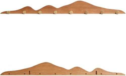Wall Coat Rack, Cherry Wood, 8 Hooks - Image 5