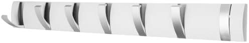 Wesiti 7 Hooks Large Wall Mounted Coat Rack, 22 Inch Floating Rack with Retractable Hook, Door Wall Coat Space Saving Aluminum Hangers for Entryway Bathroom Hat Towel(22 Inch) by Unteilti