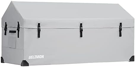 174 US Gallon Outdoor Storage Box Waterproof Soft Shell Tarpaulin Deck Box for Patio Furniture Outdoor Cushions, Throw Pillows, Garden Tools by SELIMON