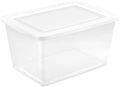 Sterilite Clear Storage Box Stackable Tote, 58 Quart, 32-Pack by Sterilite