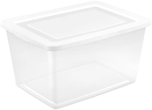 Sterilite Clear Storage Box Stackable Tote, 58 Quart, 32-Pack by Sterilite