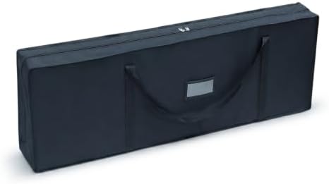 Relaxdays Wrapping Paper Storage, Zip, Handles, 3 Mesh Compartments for Accessories, H 34 x W 82 x D 13 cm, Black - Image 7