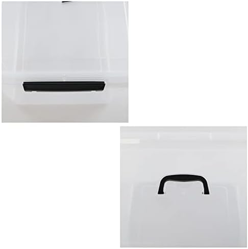 18 Quart Clear Plastic Storage Boxes, 4-Pack Storage Totes with Lids - Image 4