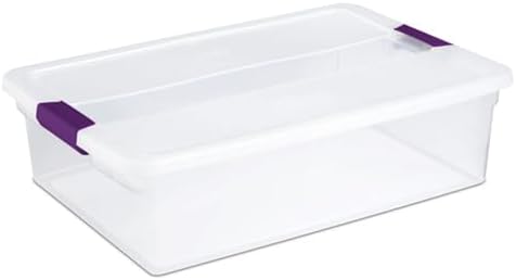 Sterilite ClearView Latch Boxes, Storage Bins with Lids, 32 Quart, 18-Pack by Sterilite