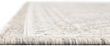 Rugs.com - Outdoor Aztec Rug – 6' 1 x 9' Light Gray Indoor/Outdoor Rug – Easy-Clean and Weather-Resistant, Perfect for Patios, Decks, and Porches - Image 6